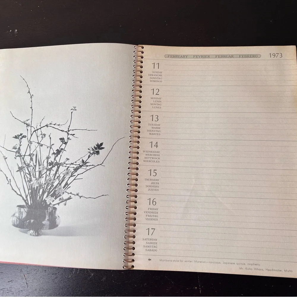 Vintage 1973 Unused Daily Planner Calendar 